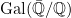 \text{Gal}(\bar{\mathbb{Q}}/\mathbb{Q})